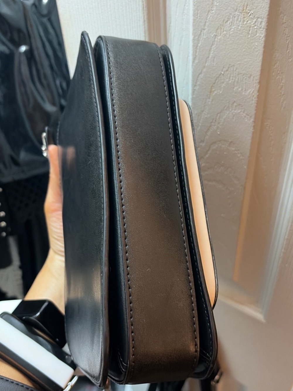 Michael Kors Black and White Studded Leather Crossbody with Silver Hardware - Picture 5 of 5